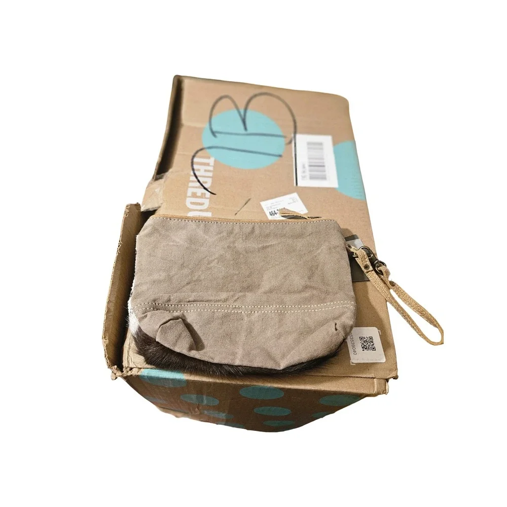 Myra Bag Kilim and Leather Wristlet Clutch‎ Small Boho Bag New with Tags